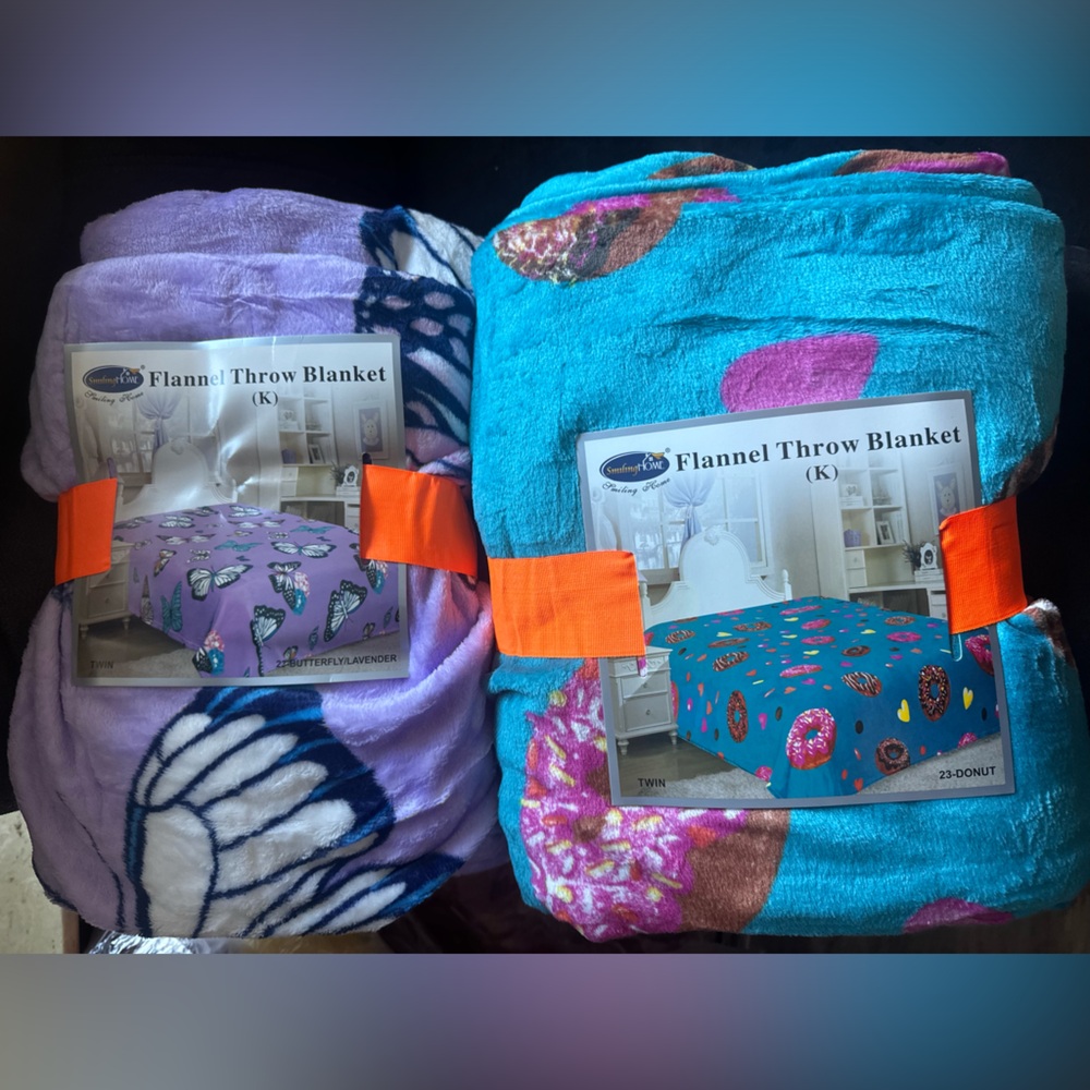 Kids flannel throw blankets